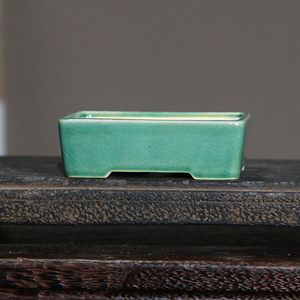 Maceta de Cerámica para Bonsái, Rectangular, con Esmalte Azul Claro, Estilo Japonés y Chino, Decoración de Escritorio - Product Image 2