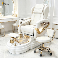 Mobilier de salon de manucure professionnel moderne, fauteuil de pédicure de luxe avec fonction de massage et de brumisation pour les pieds