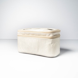 Pochette de maquillage en Tyvek avec fermeture éclair, personnalisation ODM OEM, certifiée BSCI, étui cosmétique recyclable, sac de rangement tendance pour filles - Product Image 2