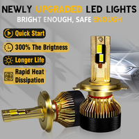 Ampoule LED 300W pour phare de voiture, 50000LM, H4 H7 LED K15, ampoules de phare automobile CSP 4575 avec Canbus, ampoule 9005 pour voiture et moto