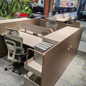 Performance à coût élevé 2 personnes 4 personnes personnel bureau poste de travail Simple moderne onirique bois d'érable bureau bureau - Product Image 4