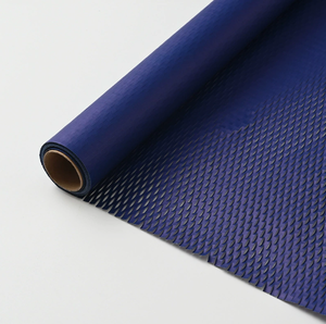 Dark Blue Honeycomb <b>Paper</b> Recyclable Biodegradable Kraft <b>Paper</b> for Bouquet Wrapping-Thickened Grid <b>Pattern</b> Gift Packaging - Product Image 1
