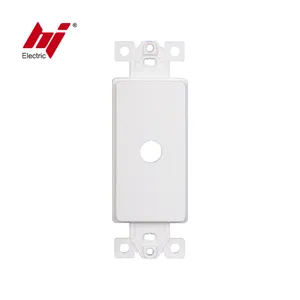 Placa adaptadora plástica do dimmer rotativo decorado com 0,406" Diâmetro. O furo pode ser usado como placa de parede do cabo