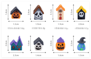 Figurines de fée en résine peintes à la main Vente en gros Maison de village Tour de ville Miniature Accessoires d'Halloween Décoration de jardin Jouet poupée - Product Image 2