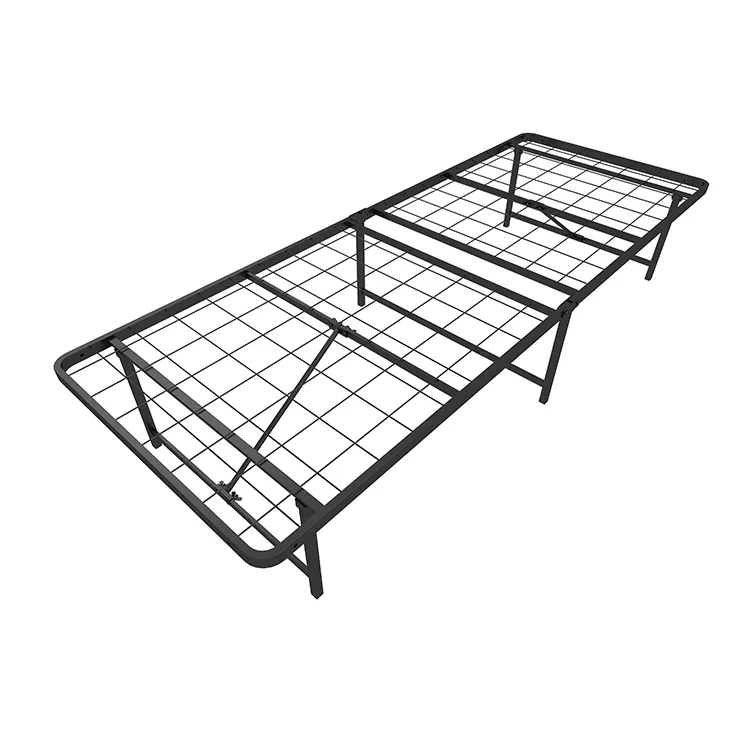 सस्ते कीमत बुनियादी लोहा एकल तह मंच अतिथि फ्रेम Foldable धातु बिस्तर