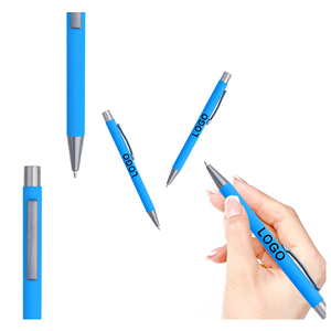 Personalized Custom Logo Metal Aluminum Ballpoint Pen Promotional Soft Rubber Advertising Printing Laser <b>Engraved</b> Pens Gift - Product Image 6