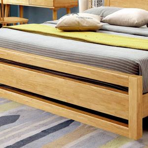 Meubles de chambre à coucher modernes et simples de style nordique, lits en bois, cadre de lit - Product Image 6