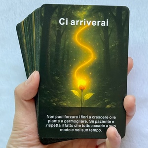 Jeu de cartes Oracle Forêt Mystique Italienne, 48 cartes avec boîte, 8x12cm 300GSM, cartes de guidance spirituelle, vente en gros OEM - Product Image 3