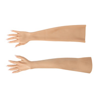 Guantes de Silicona de 65 cm para Mujer, Mangas con Textura de Piel Altamente Simulada, Prótesis para Cubrir Cicatrices en el Brazo, para Crossdresser y Cosplay