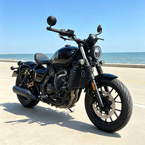 Nouvelle arrivée Changjiang Bobbie 450S, moto cruiser rétro 450cc, refroidissement liquide, double moteur, ABS, bobber vintage - Product Image 3
