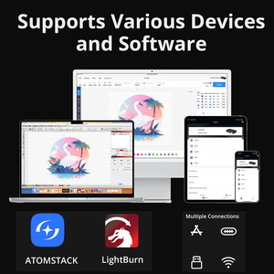 Máquina de corte láser CO2 Atomstack Hurricane 55W con asistencia de aire 500*300mm área 600 mm/s velocidad enfoque automático acrílico Metal grabado - Product Image 6