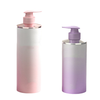 Contenant cosmétique 500 ml en plastique PET, flacons de savon liquide pour les mains, mousse nettoyante pour le visage, distributeur de lotion pour le corps, pompe, couleur personnalisée, soie