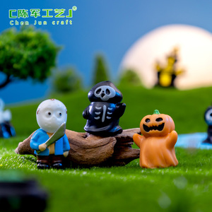 Nuevos accesorios decorativos DIY de micro-paisaje de Halloween: Bruja, Fantasma, Dios de la <span class=keywords><strong>Muerte</strong></span>, mini adornos pequeños - Product Image 3