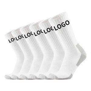AI-MICH Wholesale Custom Logo <b>High</b> Quality Sports Casual Women <b>Socks</b> Unisex Bulk Cotton Jacquard Crew <b>Socks</b> of Men - Product Image 1
