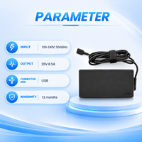 Alimentation 170W 20V 8.5A Jaune avec connecteur USB pour Lenovo Y7000, protection contre les courts-circuits OLP OCP OVP OTP, adaptateur chargeur d'ordinateur portable