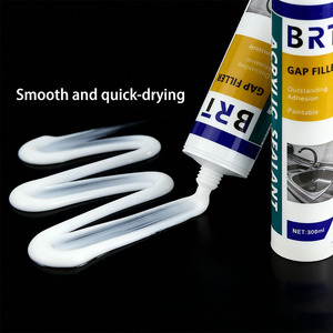 Colle à calfeutrer en silicone blanc 300 ml Transparente Construction Flexible Fiable Intérieur Extérieur Imperméable Anti-moisissure Travail du bois - Product Image 2