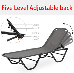 Silla Reclinable Plegable de Aluminio y Teslin para Exteriores, Jardín, Piscina, <span class=keywords><strong>Cama</strong></span>, Lectura, Chaise Longue, Venta al por Mayor de Fábrica - Product Image 3