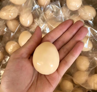 Mini jouet anti-stress en TPR de 5 cm en forme d'œuf durs simulé, à peau fine, à presser