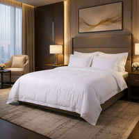 Ensemble de draps de lit YOUMIAN 100% coton, super doux, blanc, style européen, 300 fils, rayé