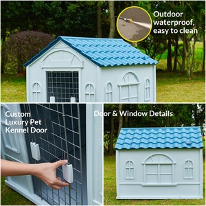 บ้านสุนัขพลาสติกสำหรับทุกสภาพอากาศ ระบายอากาศได้ดี ใช้ได้ทั้งในบ้านและนอกบ้าน ขายจากโรงงาน - Product Image 2