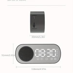 Đa Chức Năng Thông Minh Bt Báo Động Loa Kỹ Thuật Số Hifi Âm Thanh Chất Lượng Xách Tay Loa Không Dây LED Gương Màn Hình Đồng Hồ Báo Thức - Product Image 1