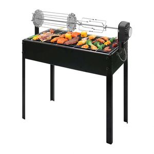 Barbecue Rotatif Automatique en Acier Inoxydable de Haute Qualité, Style Moderne, pour Porc, Mouton, Viande, Kebab et Barbecue au Charbon de Bois - Product Image 1