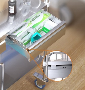 Medical Treatment Cart Operating <strong>Trolley</strong> 2 Layers Stainless Steel Assembled Emergency Surgical <strong>Trolley</strong> Cart With Drawer - Product Image 4