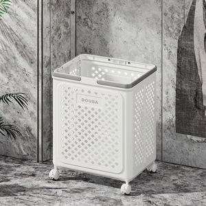 <span class=keywords><strong>Chariot</strong></span> pliable en plastique <span class=keywords><strong>de</strong></span> grande capacité au design moderne pour la maison, la salle <span class=keywords><strong>de</strong></span> bain, panier à linge sale avec un grand espace <span class=keywords><strong>de</strong></span> rangement pliable - Product Image 3