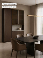 Buffet haut de gamme du sol au plafond, armoire de rangement en bois, style Hong Kong de luxe pour salon