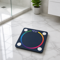 Balance connectée portable rechargeable pour la composition corporelle avec écran LCD en verre, idéale pour la maison, vente en gros transfrontalière ADL-26
