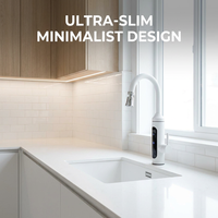 Robinet électrique de haute qualité à trou unique, robinet d'eau chaude électrique moderne pour salle de bain et cuisine