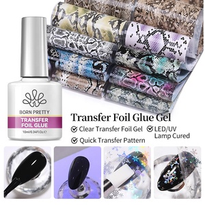 BORN PRETTY 10ml Colle pour feuilles de transfert d'ongles transparente, super forte, haute adhérence, gel de transfert UV LED pour autocollants d'ongles - Product Image 2