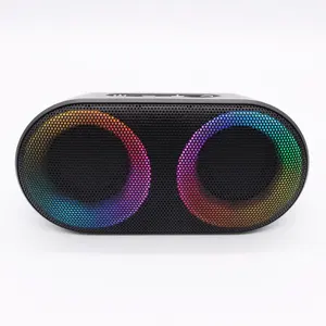 Offre Spéciale Nouveau Style SOS FONCTION IPX5 Bluetooth Mini Haut-Parleur Portatif Avec Des Lumières Led Colorées