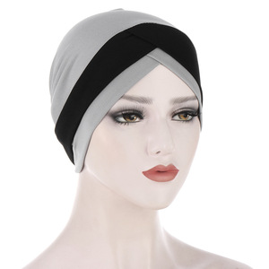 Lady Hair Durag Skull Cap Bandana Beanie Chemo Cap Dew Rag Women <strong>Head</strong> Wraps Mercerized Muslim Women Hijab Cap Cross <strong>Ninja</strong> Turban - Product Image 6