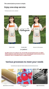 Custom Logo Kids Leather Canvas Apron Neck-<b>wrap</b> Style Waterproof Stain Resistant for Painting Class Cooking Training Courses - Product Image 6