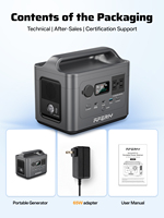 Station d'alimentation portable d'urgence Lifepo4 P040Air Aferiy 288Wh, capacité adaptée à plusieurs appareils, mini et portable