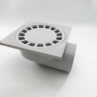 Aguas residuales desagüe 200mm x 200mm / 110mm de lado de conexión de tubería de piso residuos drenaje Plaza trampa ducha húmeda habitación