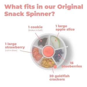 กล่องเก็บขนมสำหรับเด็ก ถาดผลไม้ทรงกลมแบบหมุนได้พร้อมฝาปิด ภาชนะบรรจุอาหารแบบพกพาสำหรับใช้ในบ้าน - Product Image 6