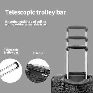 Offre Spéciale : Ensemble de 2 Valises en Cuir PU, Bagage de <span class=keywords><strong>Voyage</strong></span> 16 Pouces, Bagage à Main et à Roulettes Universelles pour Affaires - Product Image 2