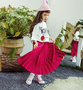 Latest Long <b>Skirt</b> Design 2017 Kids Frock High Waist <b>Skirt</b> of Online Shop - Product Image 2