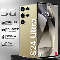 Smartphone Android 14 Ultra 5G S24 en gros, langue d'exploitation allemande, double carte SIM, téléphone portable d'occasion de haute qualité, 512 Go de ROM, pas cher