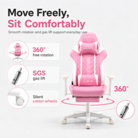 Fauteuil de Gaming Racing Rose 2025 Dernier Design, Réglable en Hauteur, pour Ordinateur et Silla Gamer LOL