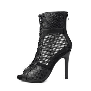 Bottes de danse jazz pour femmes, grande taille, respirantes, talons hauts, chaussures pour femmes, sandales à bout ouvert, danse moderne, grande taille - Product Image 6