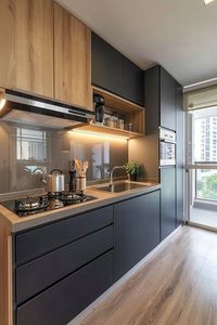 SANYANG mobili da cucina di alta <span class=keywords><strong>qualità</strong></span> fornisce armadi color caffè ecologici E0 o E1 mobili da cucina - Product Image 4