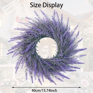 Guirnalda de Lavanda Artificial Chao Xingmei de 40 cm, Flor de Plástico para Decoración de Puertas y Ventanas, Decoración del Hogar - Product Image 3
