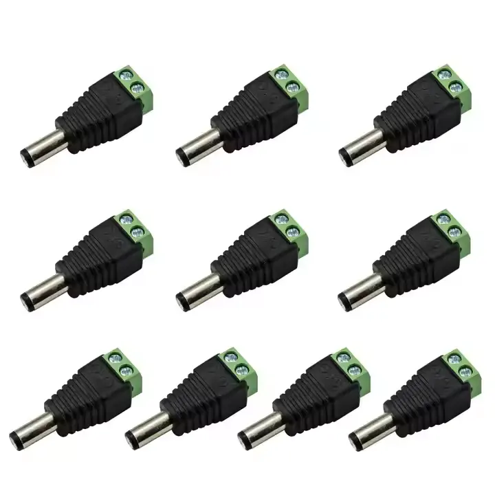 Boa qualidade Conector de tomada de energia macho verde adaptador de tomada DC