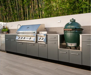 Cao Cấp Sang Trọng Modular Thép Không Gỉ BBQ Nướng Tủ Bếp Thân Thiện Với Môi Vườn Acrylic Vòi Nước Ngăn Kéo Trượt Sơn Mài Ngoài Trời - Product Image 1