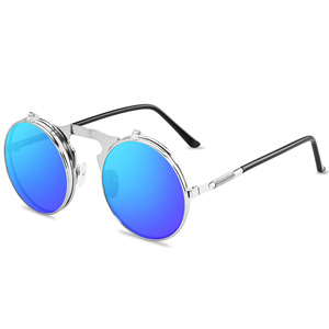 Luxury Gold Metal Sunglasses UV400 Unisex <b>Steampunk</b> <b>Glasses</b> for Travel Women or Men - Product Image 3