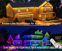 Rgbic Rgb Lumières adressables Smart Extérieur Led Permanent En Plein Air Vacances Noël Eave Garniture Lumières Pixel Point Lumière Luz