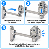 Support de porte de remorque en aluminium moulé sous pression avec crochet et attache, loquet à ressort pour maintenir la porte ouverte, pour camionnette OEM